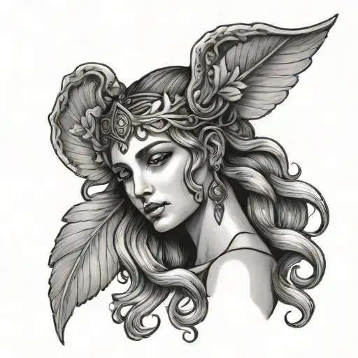 Greek Goddess Tattoo On Hand