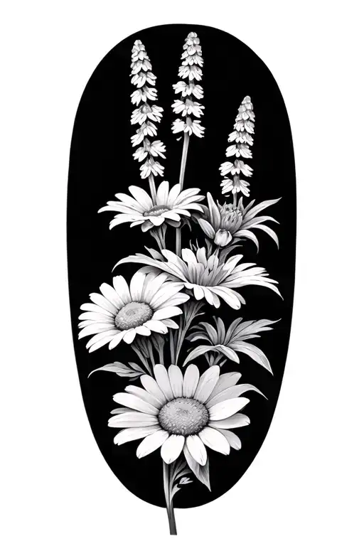 Daisy And Larkspur Flowers Wrapped