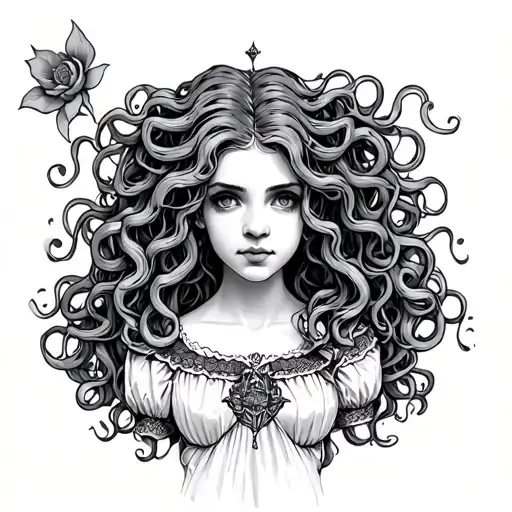 Medusa And Alice In Wonderland