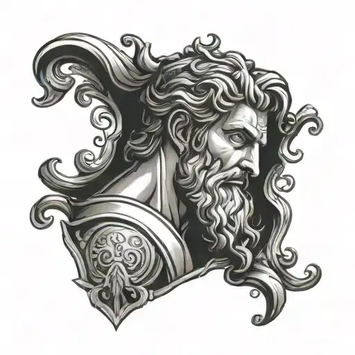 Greek God Tattoo On Hand