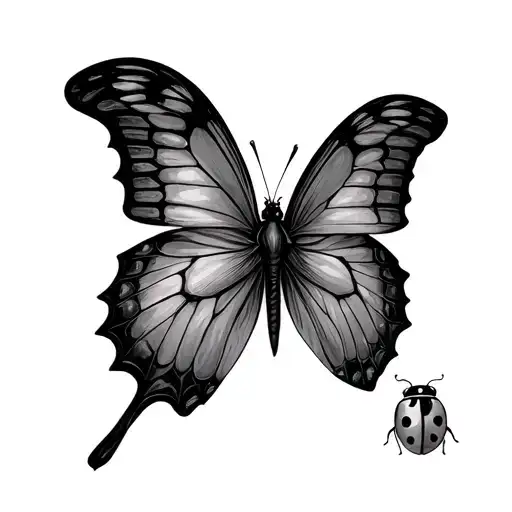 Butterfly And Ladybug