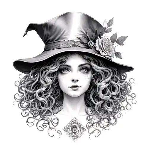 Medusa With Alice In Wonderland Hat