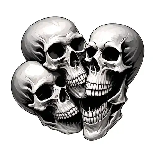Pile Of Skulls Kissing Inside