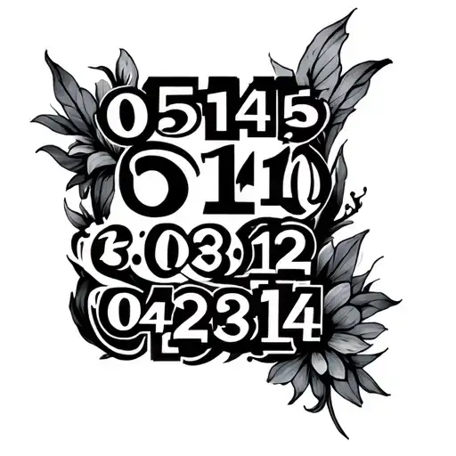 Design A Photo Incorporating The Following Numbers 051410 030812 042314