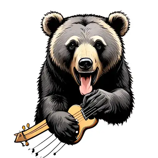 Band Tattoo With Bear