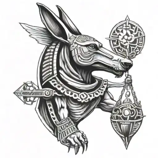 Anubis Holding The Balance