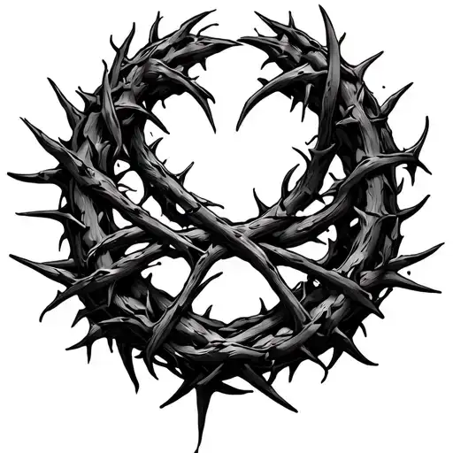 Cyber Sigilism Crown Of Thorns Intertwined