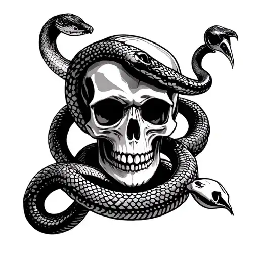 Skull And Snakes