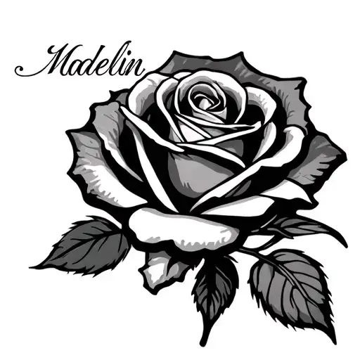 Rose With The Name Madelin Connected To It