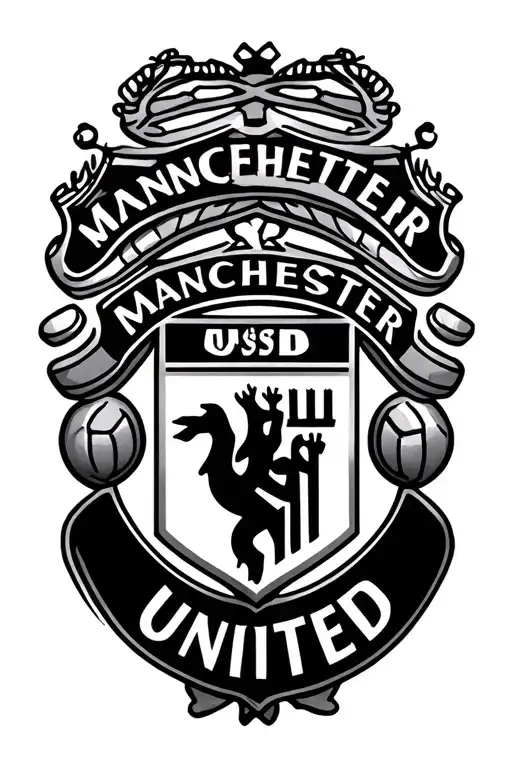 Manchester United Logo Incorporated Into The Design
