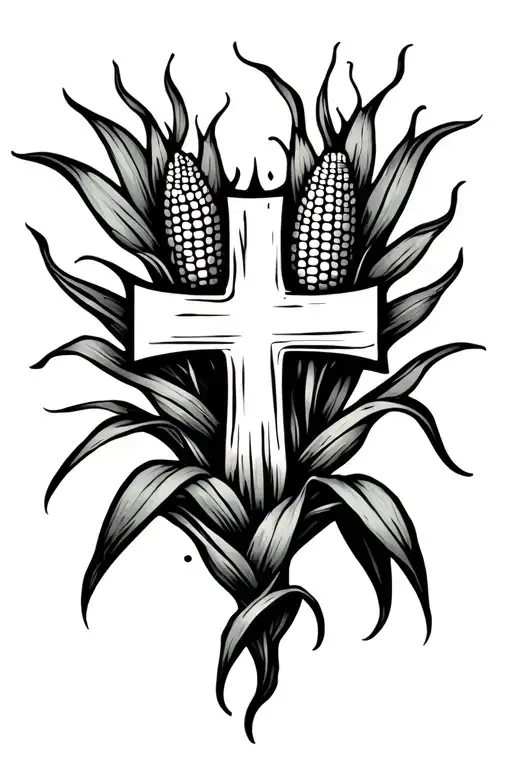 Super Simple Cross With Corn Growing Underneath