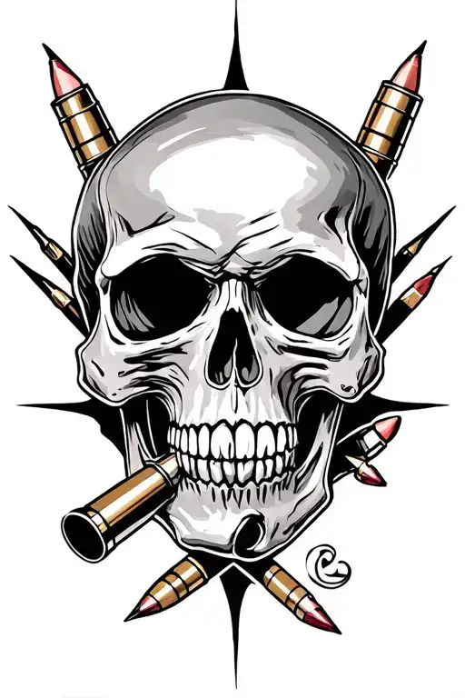 Skull And Bullet