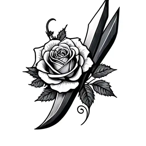 Daggers And Rose Back