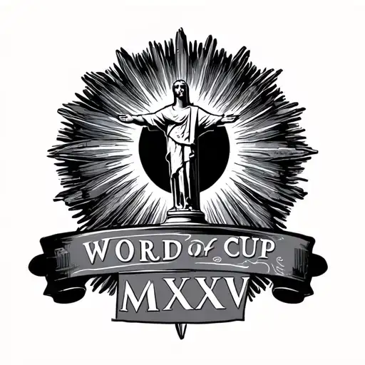 Sun Of May In The World Cup With Christ The Redeemer In Background And Mmxxv In Writting Underneath