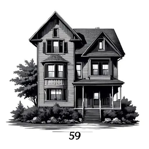 House With The Number 59 On It
