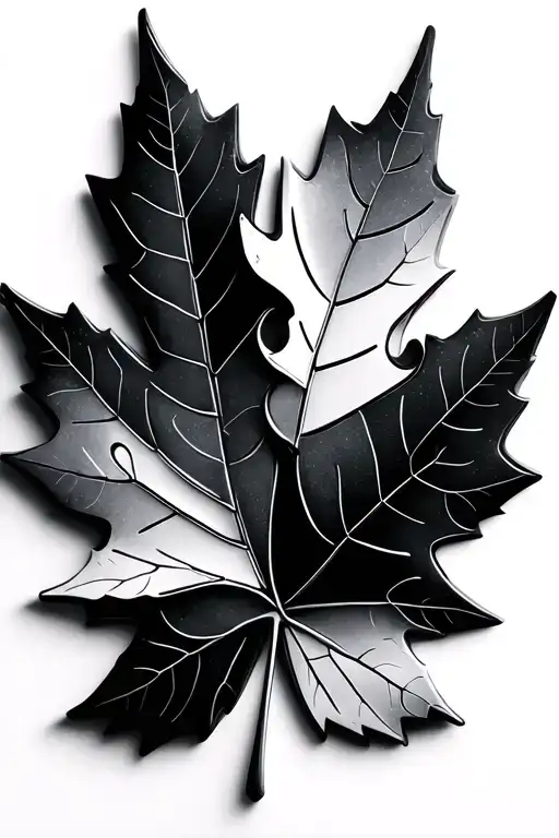 Maple Leaf 3D Jigsaw Pieces