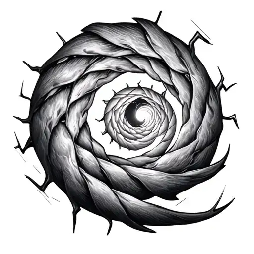 Three Electrocardiograma Converging In An Open Spiral