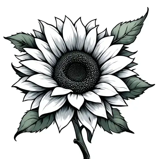 Aries Sign With Sunflower