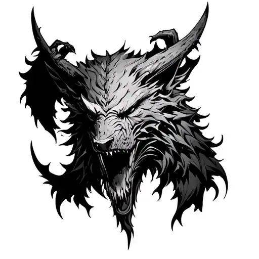 Hunter Mark From Bloodbourne But Its An Actual Beast Hanging Like The Hunter Mark