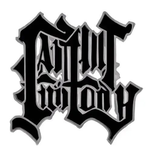 Bone Lettering Tattoo Spelling Out Anthony