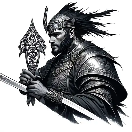 Holy Knight With A Samurai