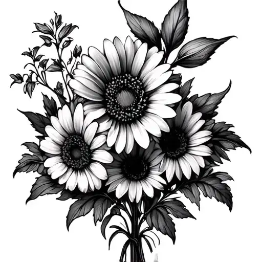 May Birth Flower And July Birth Flower And October Birth Flower And November Birth Flower Bouquet