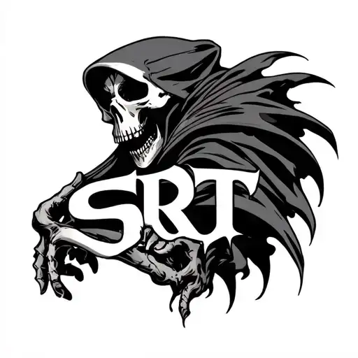 Reaper With Letters Srt In The Middle