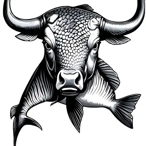 Bull And Fish