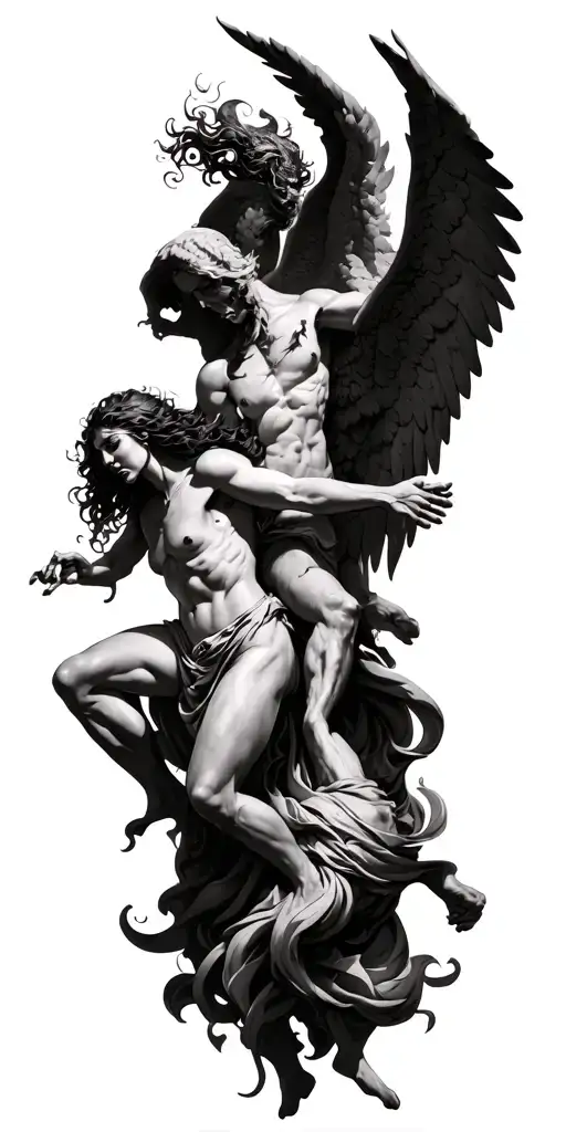 Angels And Demons Fighting