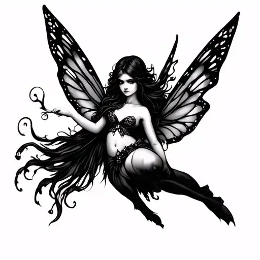 Goth Fairy Flying Forearm