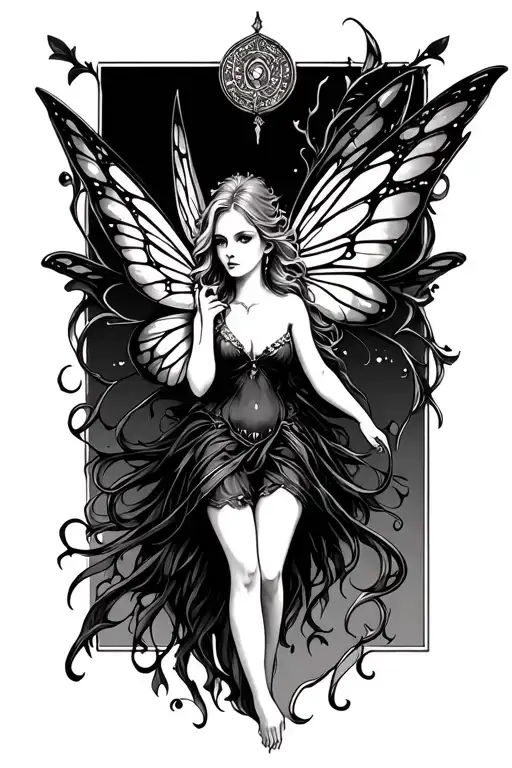 Goth Fairy Flying Forearm