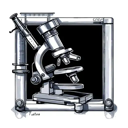 Microscope And Syringe Symbolizing The Client's