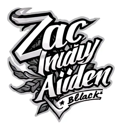 A Tattoo With The Names Zac Indy And Aiden