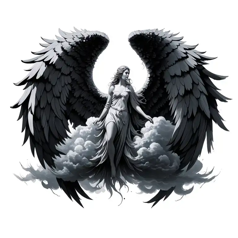 Cloud Background Angel Wings