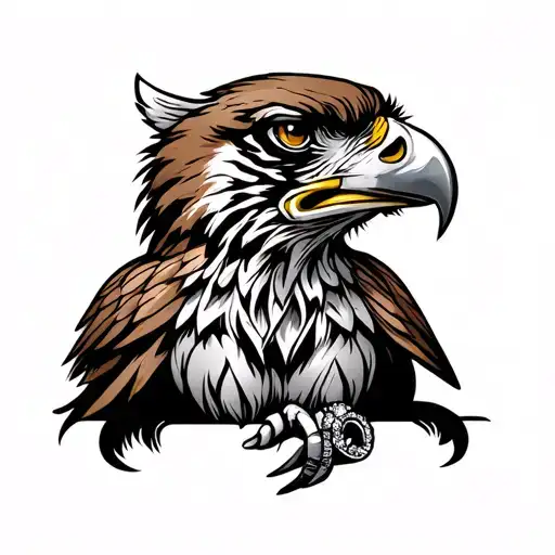 Iowa Tigerhawk Ladies Hand With Wedding Ring