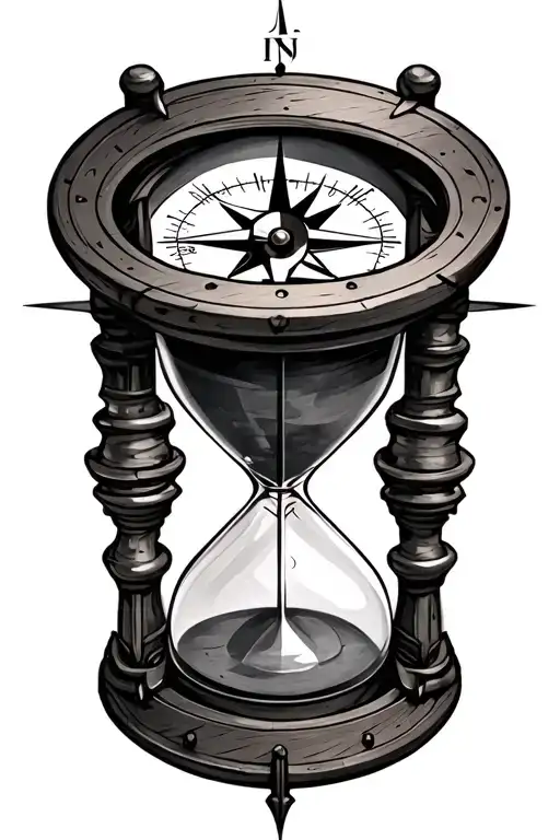 Hour Glass Compass Design