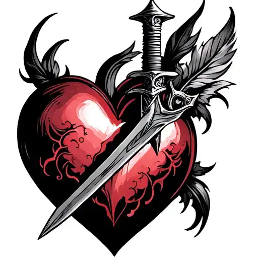 Dagger Going Through Heart
