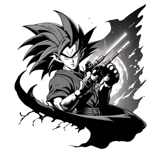 Dragon Ball Z And Lord Of The Rings Intertwined And Star Wars