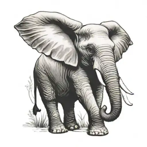 Small Elephant On Shoulder