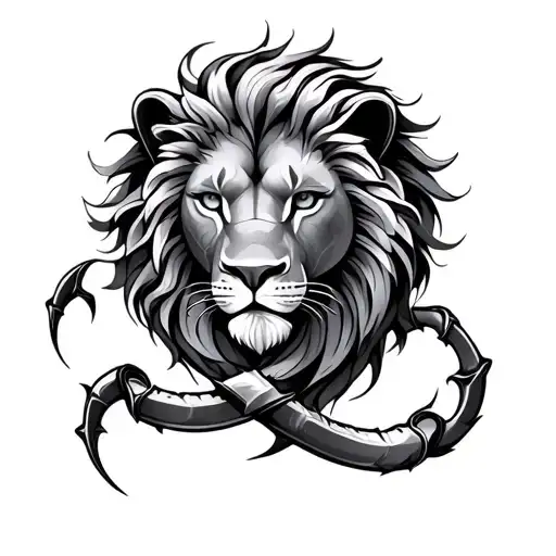 Leo Cancer Zodiac Sign Intertwined
