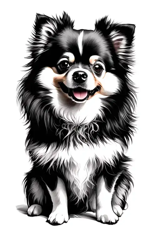 American Traditional Tattoo Pomeranian
