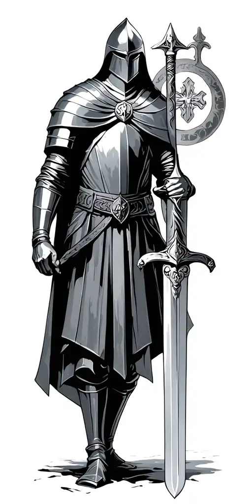 Templar Knight With A Sword