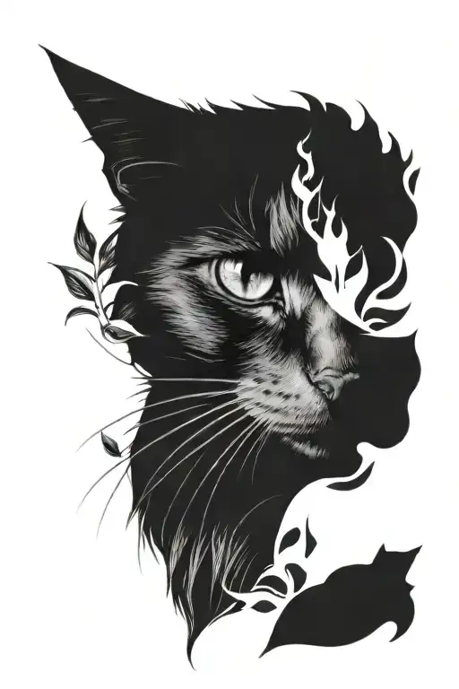 Cat Shadow Leaves You