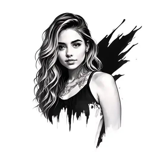 Hailey With Shadow Background Black