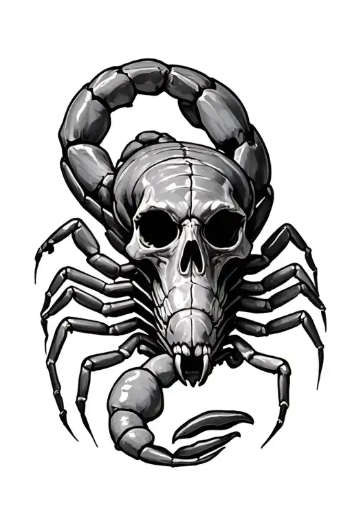 Skull Scorpion Crawling