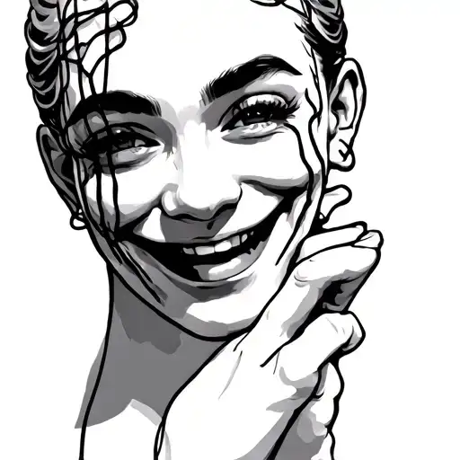 Face Smile Wire With Hand