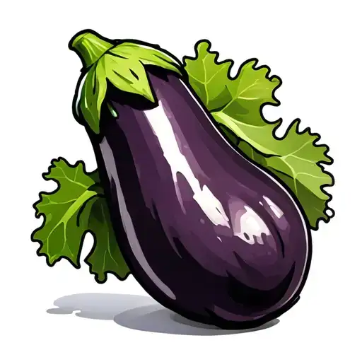 Cartoon Eggplant Emoji