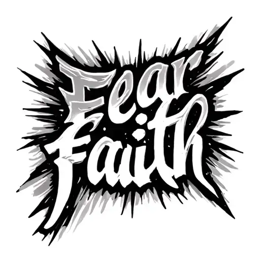 Fear Faith Written Together Without