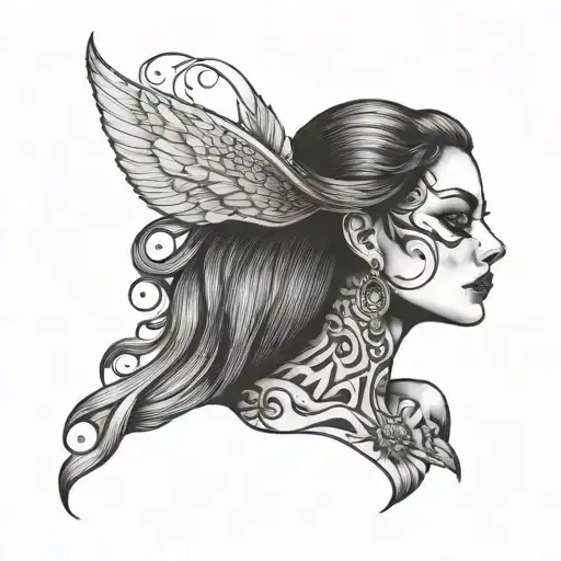 Darkside Woman With Heart Shape