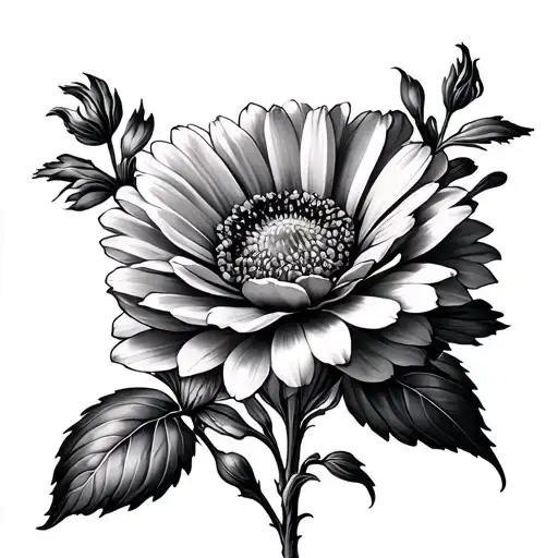 Cosmos And Chrysanthemum